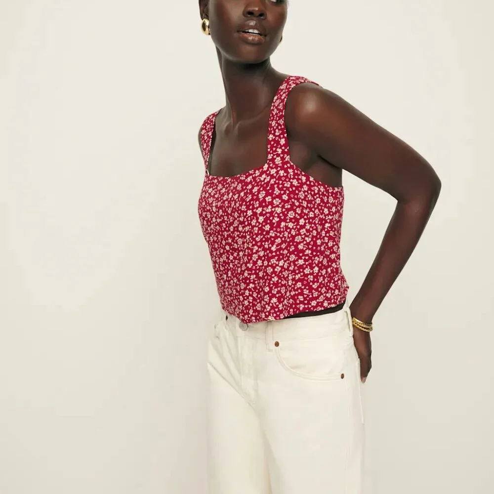 Reformation Lorin Top Red - Size S - Picture 2 of 2